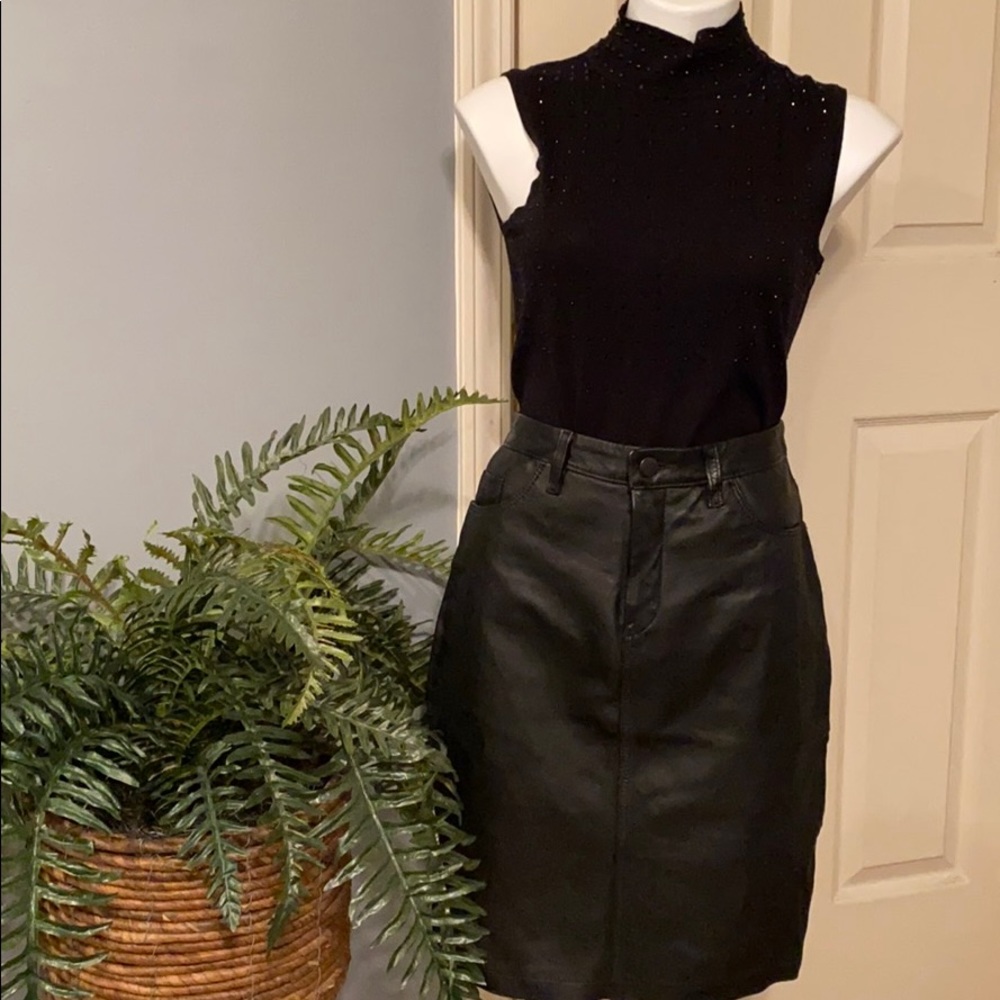 100% Leather Skirt